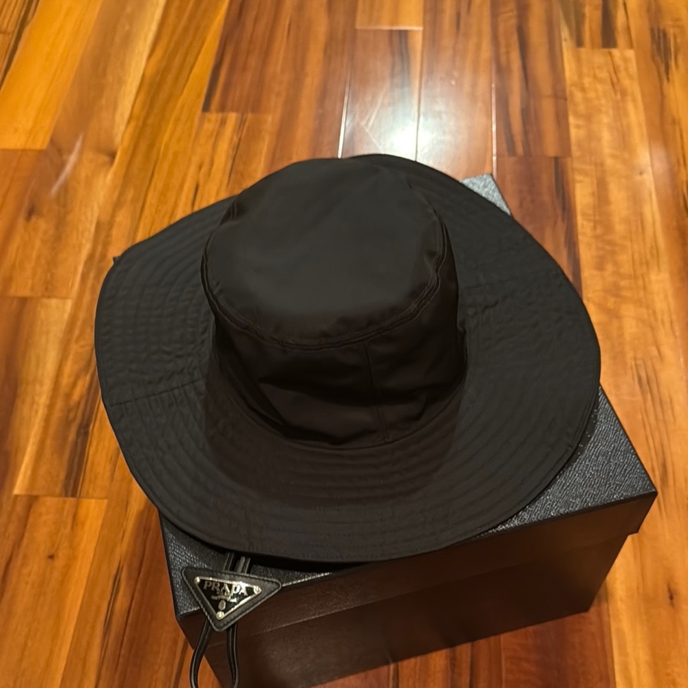 Preloved Prada Black Nylon Bucket Hat